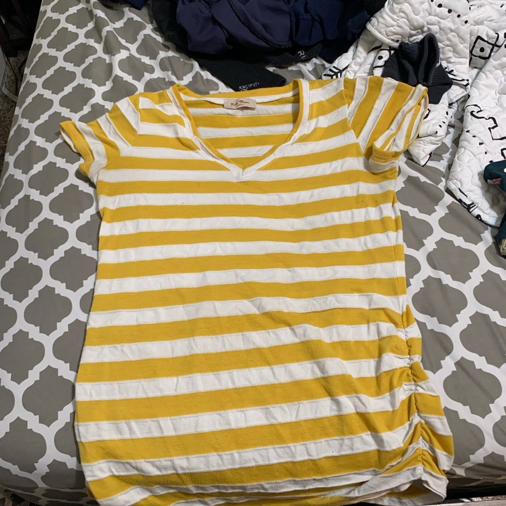 Full moon striped maternity shirt